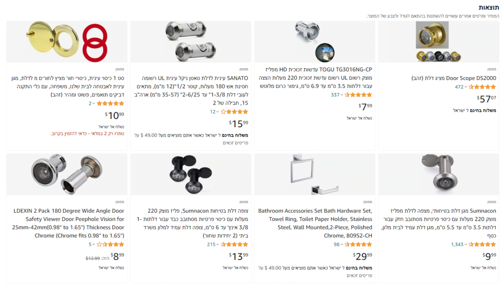 מצלמה לעינית הדלת