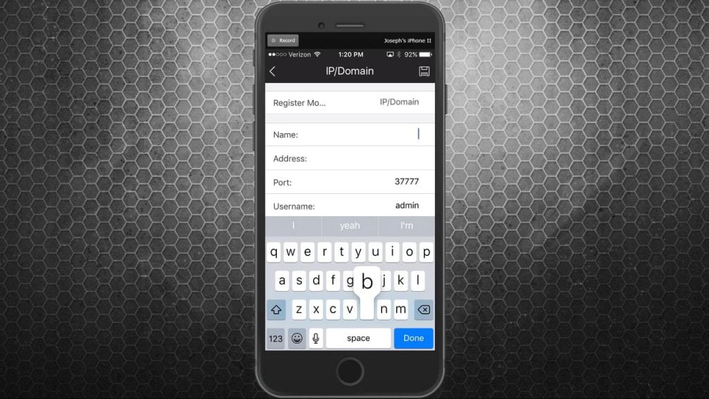 אפליקציה למצלמות אבטחה IPTecno Pegaso